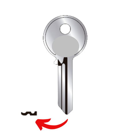 Llave virgen YALE YA-1 fabricada en bronce con cubierta de níquel, compatible con Austral YA-1, Alba R1 y JMA DIX-1D para candados, archiveros y cerraduras cilindro, requiere corte por cerrajero profesional