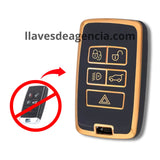 Funda Protectora TPU Llave Presencia Land Rover 5 Botones Range Rover Sport Velar Evoque Freelander Discovery Jaguar XF XJ XJL XE E-PACE - Material Premium Resistente al Agua