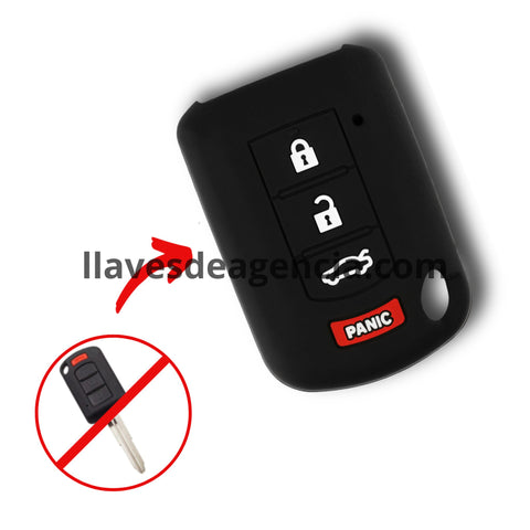 Funda Silicón Llave Mitsubishi ASX Outlander Lancer EX Galant Pajero 2016-2017 - Calidad de Horno