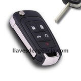 Carcasa tipo llavero 5 botones para Chevrolet Camaro, Malibu, Equinox, GMC, Buick - Vista clásica con arrancador y cajuela