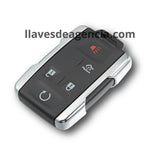 Carcasa cromada de repuesto para llave Chevrolet Silverado, Suburban, Tahoe, Colorado y GMC Sierra, Yukon 2014-2019 con control de compuerta trasera y botón de pánico