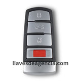 Carcasa de repuesto para llave Volkswagen Passat 2006-2013 y CC 2007-2014 con botón de pánico, reemplazo original
