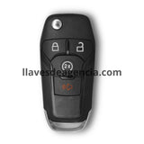 llave carcasa para Ford Abatible con arancador y panico 4 botones 771353