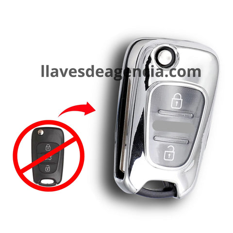 Funda plata brillante para Hyundai