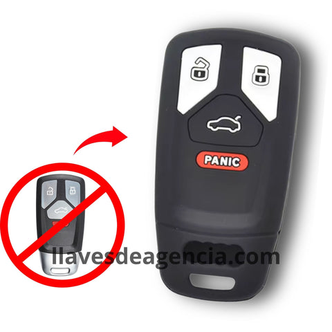 Funda de silicón para llave Audi con sensor de presencia, compatible con A4, A5, A6, Q5, Q7, S4, S5, S7, TT y RS, protección completa