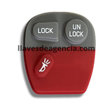 Botonera de goma interna control remoto Chevrolet 3 botones lock unlock pánico sin carcasa repuesto instalación