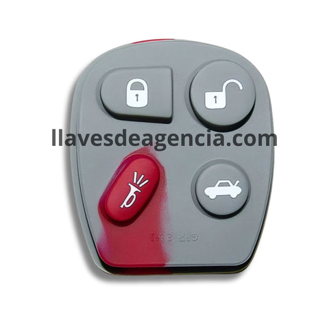 Detalle botonera goma repuesto control remoto Chevrolet Express 02-07 Cavalier Malibu Lumina Cadillac CTS SRX GMC Sierra Pontiac Firebird 4 botones