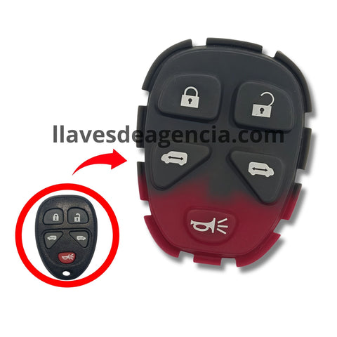 Botones de goma control remoto Chevrolet Uplander Buick Terraza Pontiac Montana Saturn Relay 5 botones puerta corrediza izquierda derecha pánico repuesto