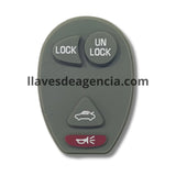 Botonera de goma interna control remoto Pontiac Aztek Buick Century Regal 4 botones cajuela pánico sin carcasa repuesto instalación