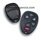 Carcasa control remoto 6 botones con arranque remoto a distancia y 2 puertas laterales corredizas para GM Chevrolet Captiva HHR Uplander Montana Traverse Acadia Yukon 2006-2011, carcasa hueca sin componentes electrónicos, protege ranuras botoneras contra agua