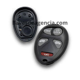 Carcasa control remoto 4 botones con membrana impermeable y 2 puertas laterales corredizas para Chevrolet Uplander Montana Venture minivans GM, carcasa hueca sin componentes electrónicos, protege ranuras botoneras contra agua lluvia