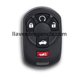 Carcasa control remoto 5 botones con membrana impermeable arranque remoto y cajuela para Chevrolet Corvette Cadillac STS 2005-2007, compatible llaves inteligentes, carcasa hueca sin componentes electrónicos, protege ranuras botoneras contra agua