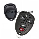 Carcasa control remoto 5 botones con membrana impermeable arranque remoto automático y cajuela para Chevrolet Malibu Cobalt Buick LaCrosse Saturn Pontiac 2004-2013, sin base pila tapa trasera, carcasa hueca sin componentes electrónicos, protege ranuras botoneras contra agua