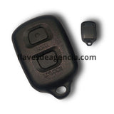 Carcasa control remoto hueca Toyota Daihatsu 2 botones compatible Corolla RAV4 Go Ipsum Terios Sirion 1998-2000, impermeable con membrana protectora, sin electrónica, solo cubierta externa, repuesto para control maltratado o quebrado