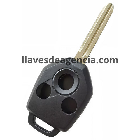 Carcasa hueca de reemplazo para llave Subaru 3 botones con pánico y corte izquierdo sin botonera interna compatible con Forester Outback Legacy Impreza STI Crosstrek Tribeca vista detallada