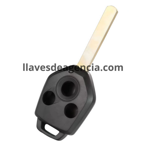 Carcasa hueca de reemplazo para llave Subaru 3 botones con corte regata izquierdo torneado sin botonera interna compatible con Forester Outback Legacy Impreza STI Crosstrek Tribeca vista detallada