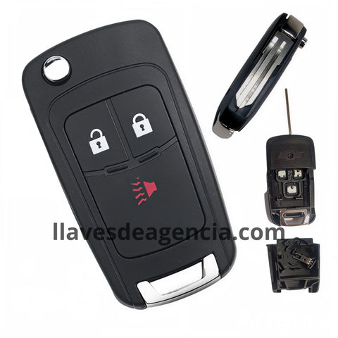 Carcasa de llave abatible para Chevrolet Trax 2012-2018, con o sin botón de pánico y cajuela, repuesto compatible, fácil instalación