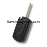 Carcasa abatible tipo navaja para llave Land Rover Range Rover Discovery 3 Freelander con 3 botones abrir y cerrar, repuesto compatible