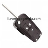 Carcasa de repuesto llave abatible tipo navaja 3 botones para Chevrolet Sonic Cruze Camaro Volt Aveo Orlando Trax Impala Equinox Malibu Opel Astra J Corsa E Insignia Zafira C 2010-2015, incluye llave virgen sin cortar y mecanismo plegable