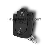 Carcasa llave cabeza ovalada Audi A3 A4 A8 S4 S6 S8 TT Volkswagen 2 botones sin pánico pila CR2032
