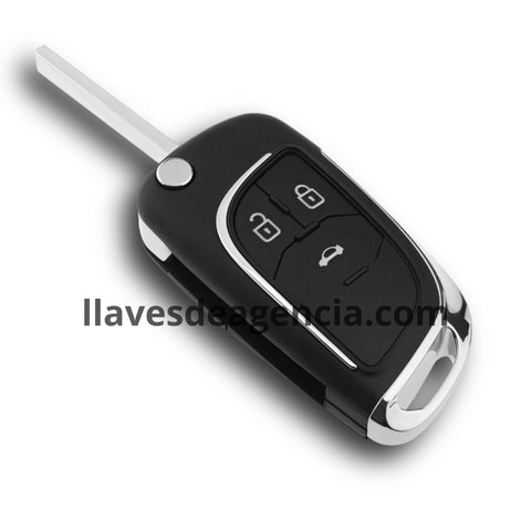 Carcasa llave Chevrolet 3 botones con acrílico reforzado ultra resistente y vista cromada elegante compatible con Cruze Sonic Epica Camaro Impala para llave abatible tipo navaja flip y llave fija con control en cabeza Buick Cadillac GMC con protección superior