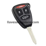 Carcasa llave chip Chrysler 300 300C Dodge Durango Charger Magnum Ram Dakota Jeep Cherokee Commander Compass Grand Cherokee Liberty Wrangler 2006 2010 repuesto incluye lamina virgen facil instalacion