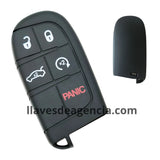 Carcasa de reemplazo para llave Dodge Journey 2011-2015, Charger 2011-2014, Dart 2014-2015, material resistente ABS negro mate, incluye lámina virgen sin cortar, repuesto compatible sin componentes electrónicos