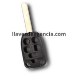 Carcasa de reemplazo para llave Honda Odyssey EX, Elysion 2011-2014, diseño de 6 botones: abrir, cerrar, puerta lateral izquierda, puerta lateral derecha, cajuela y pánico, con 2 orificios para colgar como llavero, sin botonera incluida