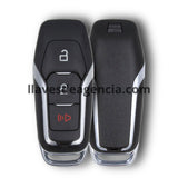 Carcasa para llave inteligente presencia Ford Fusion Mondeo Mustang F-150 Explorer Edge 3 botones abrir cerrar pánico repuesto keyless