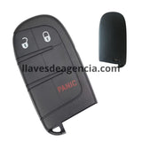 Carcasa para llave inteligente Smart Key Dodge Journey Durango Challenger Charger Dart Chrysler Jeep Cherokee 3 botones abrir cerrar pánico con lámina virgen