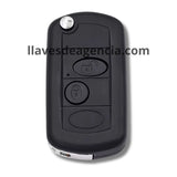 Vista interna de carcasa llave Land Rover Defender Discovery 2 mostrando compartimento para transferir componentes electrónicos originales