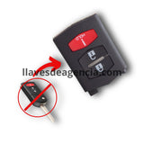 Carcasa de reemplazo para llave Mazda 2 o 3 botones compatible con Mazda 2, 3, 5, 6, CX-7, CX-9 2006-2015, incluye lámina virgen sin cortar, material ABS resistente, repuesto de calidad