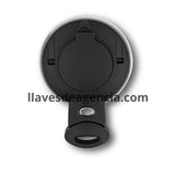 Vista interior de carcasa llave Mini Cooper mostrando membrana impermeable de plástico en el cierre que protege componentes electrónicos contra agua y humedad
