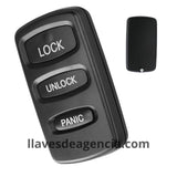 Carcasa de reemplazo para llave Mitsubishi Eclipse Galant Chrysler Sebring Dodge Stratus 2002-2006, control remoto 3 botones abrir cerrar pánico, incluye lámina virgen sin cortar, material ABS resistente, repuesto de calidad