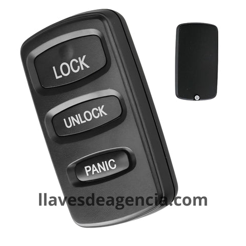 Carcasa de reemplazo para llave Mitsubishi Eclipse Galant Chrysler Sebring Dodge Stratus 2002-2006, control remoto 3 botones abrir cerrar pánico, incluye lámina virgen sin cortar, material ABS resistente, repuesto de calidad