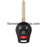 Carcasa para llave Nissan 4 botones abrir cerrar cajuela pánico Sentra Altima Rogue Maxima Patrol Navara Micra Juke March Qashqai Tiida X-Trail repuesto