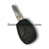 Carcasa de reemplazo para llave Nissan Aprio 2 botones abrir cerrar con sistema clip reutiliza tu llave compatible 2007-2012, incluye lámina virgen sin cortar, material ABS resistente, repuesto de calidad