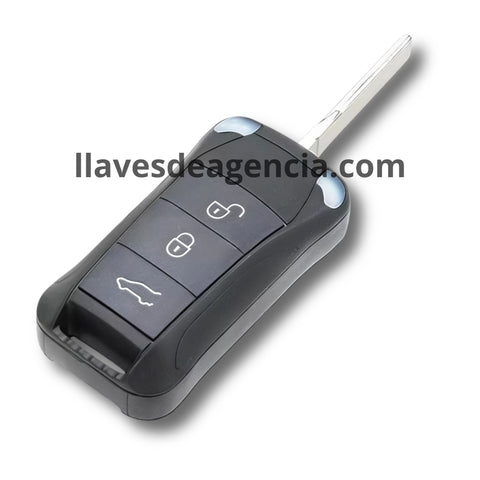 Carcasa de repuesto para llave Porsche 3 botones compatible con Cayenne GTS 2004-2010 con membrana impermeable protectora