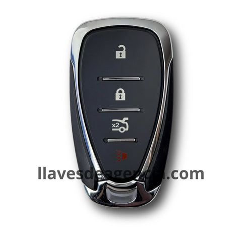 Carcasa llave presencia Chevrolet Equinox 2018-2019 - 4 botones con arranque remoto, cajuela y pánico, repuesto compatible