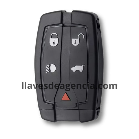 Carcasa de repuesto para llave presencia Land Rover 5 botones compatible con Freelander 2 LR2 Sport Discovery 2006-2012 con membrana impermeable protectora