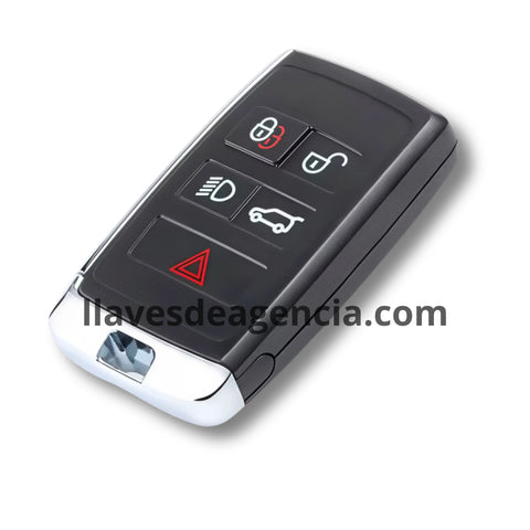 Carcasa de repuesto para llave presencia Land Rover 5 botones compatible con Range Rover Evoque Sport Velar Discovery 4 Jaguar XF 2018-2020 con membrana impermeable protectora