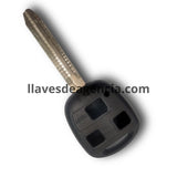 Carcasa llave Toyota Lexus 3 botones compatible Yaris Prado Tarago Camry Corolla RAV4 Land Cruiser Previa, cerrar abrir cajuela, incluye llave virgen botones de goma y tornillos, repuesto premium