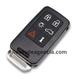 Carcasa de repuesto para llave Volvo 6 botones compatible con S60 S60L S80 S80L S90 V40 V60 V70 XC60 XC70 XC90 2008-2017 con membrana impermeable protectora