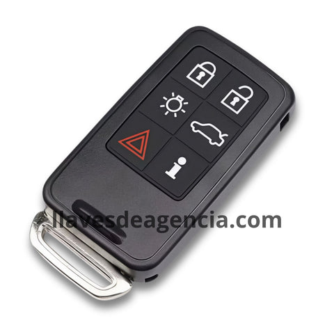 Carcasa de repuesto para llave Volvo 6 botones compatible con S60 S60L S80 S80L S90 V40 V60 V70 XC60 XC70 XC90 2008-2017 con membrana impermeable protectora