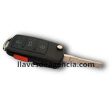Carcasa repuesto llave VW abatible vista lateral 3 botones sin panico