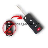 Carcasa navaja abatible flip para convertir control remoto tipo llavero y llave física Nissan en una sola pieza, 4 botones abrir cerrar cajuela pánico, base de metal premium resistente, compatible con Xterra, Frontier, Murano, Pathfinder, Titan, Versa, Maxima, Quest, Armada, Infiniti, mecanismo plegable protege llave de golpes