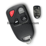 Carcasa premium de reemplazo para llave Mazda RX-8, Mazda 3, Mazda 6 2004-2008, diseño de 2 botones con pánico, material ABS resistente, incluye lámina virgen sin cortar, repuesto de calidad superior