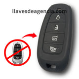 Funda protector silicón antideslizante para llave inteligente presencia Hyundai Tucson Santa Fe DN8 Nexo NX4 Atos Prime Solaris Sonata Hybrid 4 botones 2020-2023 calidad horno resistente altas temperaturas