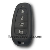Funda protector silicón antideslizante para llave inteligente presencia Hyundai Tucson Santa Fe DN8 Nexo NX4 Atos Prime Solaris Sonata Hybrid 4 botones 2020-2023 calidad horno resistente altas temperaturas