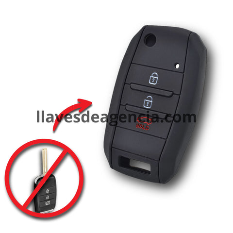 Funda protector silicón antideslizante para llave Kia Rio Sportage Ceed Sorento Cerato K2 K3 K4 K5 Soul Rando Carens Optima 2016-2018 calidad horno resistente altas temperaturas